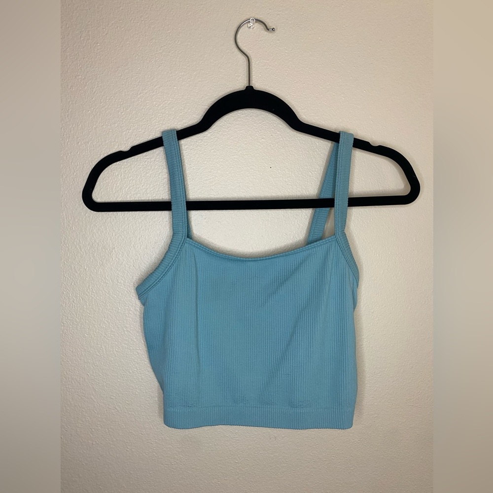 Colsie baby blue crop top tank top